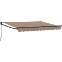 vidaXL , store enroulable extensible, couleur taupe, 4,5 x 3 mètres