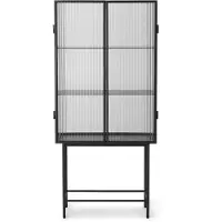 Ferm Living Haze Vitrine Reeded Glass|Black