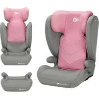 Kinderkraft I-SPARK 2 PLUS – Siège auto i-Size 100–150 cm, rehausseur 2-en-1, 3,5–12 ans, H-GUARD & SPS, appuie-tête réglable sur 10 positions, rose