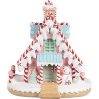Clayre & Eef Maison en pain d'épices 16x13x15 cm rose plastique