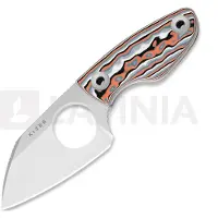 Kizer Cutlery Couteau Nightjar AUS-10, Orange/Black/Silver Vortex Micarta, Satin