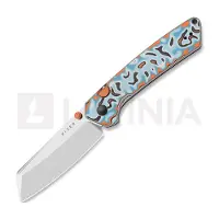 Kizer Cutlery Couteau pliant Madrac 14C28N, Multicolor Vortex Micarta, Satin