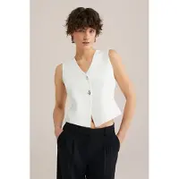 WE Gilet de costume blanc cassé