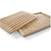 HorecaTraders Brotschneidebrett Rubberwood, Planche à découper, Marron