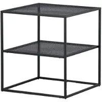 Mica Decorations Etagère - 3 plateaux - Métal - L70 x L30 x H76 cm - Noir