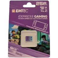 Emtec mSD 256GB UHS-I U3 V30 A1 EXPRESS (Switch 2) (256 Go, microSDXC, U3, UHS-I), Carte mémoire, Multicolore