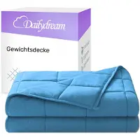 Nivion Couverture lestée pour adultes 100 % coton, édition « Bleu » - 4,5 kg / 135 x 200 cm - Couverture lestée