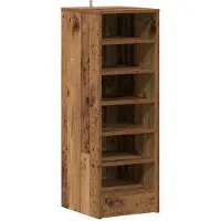 vidaXL Armoire à chaussures vieux bois 32x35x92 cm bois d'ingénierie