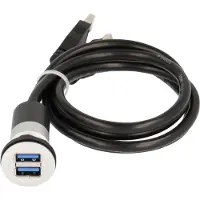 Schlegel 2 x USB 3.0 femelle A - 2 x USB 3.0 mâle A RRJ 2USB3 150CM Fléau Contenu :, Câble + prise électronique, Argent