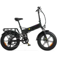 ENGWE Engine X - Vélo électrique pliant avec antivol à chaîne - 20 pouces - Moteur 250W - Autonomie 100 km - 7 vitesses - Freins à disque mécaniques - Batterie 624Wh - Fourche suspendue - Noir