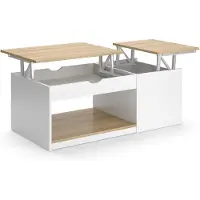 Vicco Table basse Avela Blanc/Sonoma 55x110cm, Model 54544