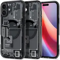 Spigen iPh 6.7in 2024 UltrHyb MgFt ZrOne (Apple iPhone 16 Plus), Coque pour téléphone portable, Noir