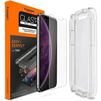 Spigen Protection d'écran en verre trempé GLAStR + applicateur pour Apple iPhone Xr