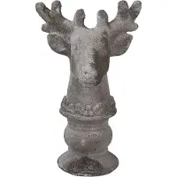 Clayre & Eef Figurine de décoration Cerf 17x14x26 cm Gris Pierre