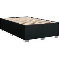 vidaXL Cadre de lit sans matelas noir 120x200 cm Tissu