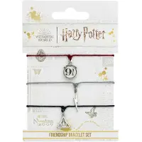 Ginza.se HARRY POTTER - 3 Bracelets Fantaisies Ajustables + Pendentifs RGB, (Alliage de zinc, Nylon)