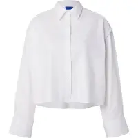 HUGO Ekla 10279872 Blue Long Sleeve Blouse Blanc 38 Femme