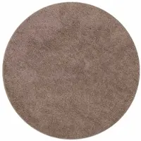 vidaXL Tapis Shaggy Anti-dérapant Marron 120 x 120 cm PP
