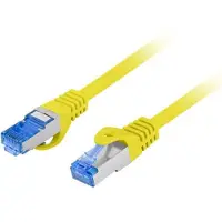 Lanberg S/FTP cat.6A patchcord 0.25m LSZH CCA fluke passed yellow