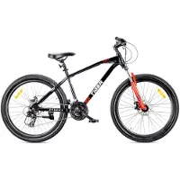 Sun baby VTT 26 pouces Tiger Bike, 21 vitesses, freins à disque Shimano, fourche à suspension, noir et rouge