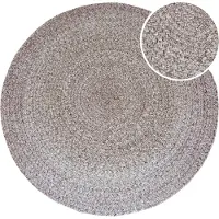 Axi Corfu Tapis D'Extérieur, Rond, Marron, 180 X 180 Cm / Épaisseur : 5 Mm - Tapis Jardin Extérieur/Intérieur - Tapis Balcon Fabriqué À Partir De