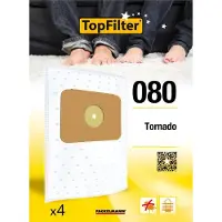 Top Filter Lot de 4 sacs aspirateur Tornado TopFilter Premium