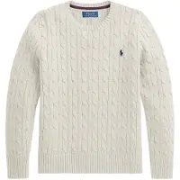Ralph Lauren Pull enfant LS CABLE CN-TOPS-SWEATER garcons - Blanc - 8 ans