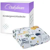 Nivion Couverture lestée pour enfants 100 % coton, collection « Safari » - 3,2 kg / 104 x 150 cm - Couverture lestée