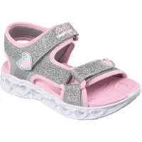 SKECHERS Sandales av. Lumière - Filles Heart - Argent/Rose - - 29 - Sandales