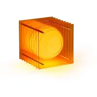 Bang Lớp Small Square Lampe de Table Orange acrylic