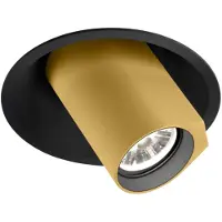 Wever & Ducre Bliek Round LED 1.0 Spot Encastré Black Matt|Gold | 2700 K | Medium