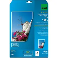 Sigel InkJet Top Photo Paper IP720 - Brillant - Ultra blanc - A4 (210 x 297 mm) - 190 g/m² - 20 feuille(s) papier photo