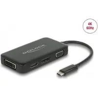 DeLOCK 63929 Usb C To Multiport Adapter Argenté