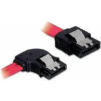 DeLOCK Cable SATA - Câble SATA - Serial ATA 150/300 - SATA (F) pour SATA (F) - 50 cm - verrouillé, connecteur à angle gauche, connecteur droite - rouge