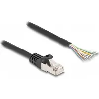 DeLOCK Cable RJ50 Stecker zu offenen Kabelenden S/FTP 5 m schwarz - HQ