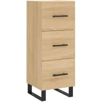 vidaXL Highboard chêne Sonoma 34,5x34x180 cm Matériau dérivé du bois