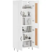 vidaXL Highboard blanc 69,5x34x180 cm Bois composite