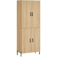 vidaXL Highboard chêne Sonoma 69,5x34x180 cm Matériau dérivé du bois