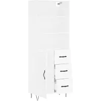 vidaXL Highboard blanc 69,5x34x180 cm Bois composite
