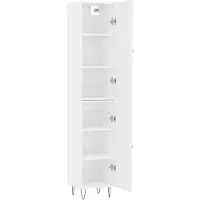 vidaXL Highboard blanc 34,5x34x180 cm Bois composite