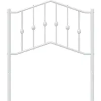 vidaXL Tête de lit de rechange en métal blanc 80 cm