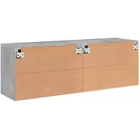 DKD Home Decor Armoires TV murales 2 pcs. Gris béton 60x30x41 cm