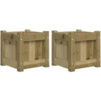 vidaXL Jardinières 2 pcs bois de pin imprégné