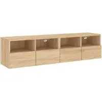 vidaXL Armoires TV murales 2 unités Chêne Sonoma 60x30x30 cm Bois composite