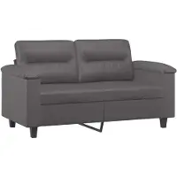 vidaXL Canapé 2 places Gris 120 cm Similicuir