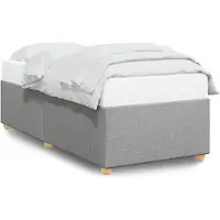 vidaXL Cadre de lit sans matelas gris clair 80x200 cm Tissu