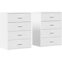 vidaXL Sideboards 2 pcs. Blanc 60x39x80 cm Bois composite
