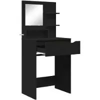 vidaXL Coiffeuse de chambre à coucher noire 80 x 39,6 x 135 cm