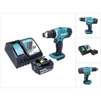 Makita Perceuse-visseuse sans fil DDF 453 RF1 18 V 42 Nm + 1 batterie 3,0 Ah + chargeur