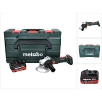 Metabo W 18 LT BL 11-125 Meuleuse d'angle sans fil 18 V 125 mm brushless + 1x Batterie 5,5 Ah + Coffret metaBOX - sans chargeur